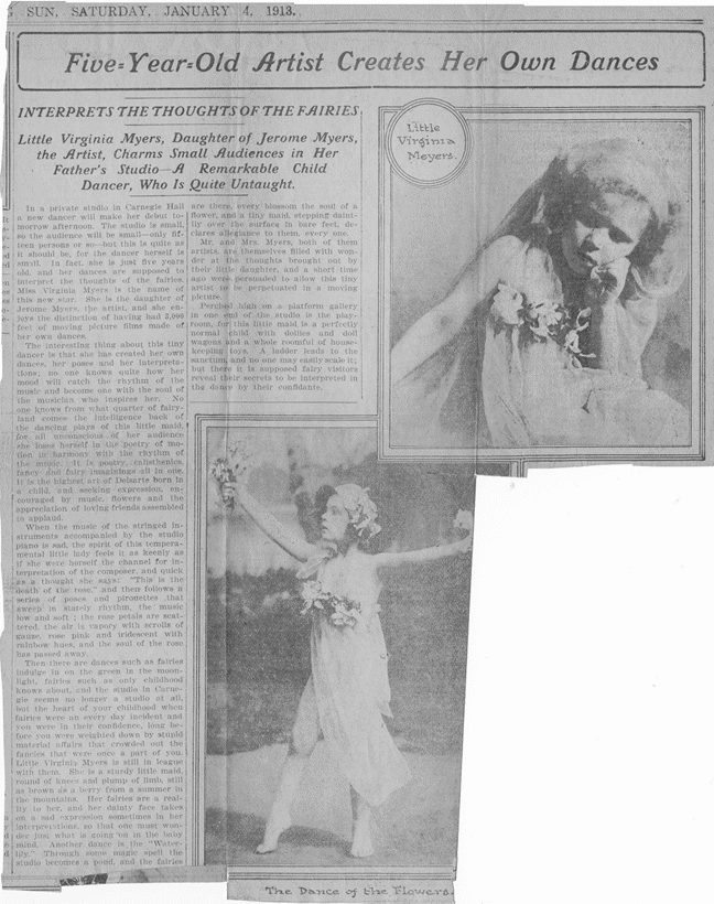 FIVE YEAR-OLD ARTIST CREATES HER OWN DANCES - Evening Sun - 1-4-13